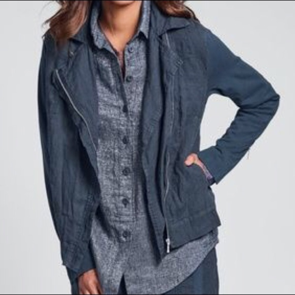 FLAX Wanderlust Linen Jacket Relaxed Java Small - Picture 2 of 15